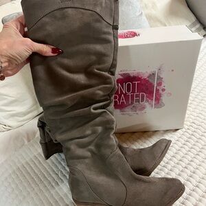 Slouchy Suede Western Boot